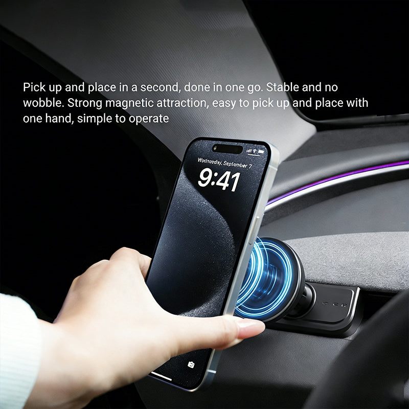 Evgearx Custom Fit Magnetic Phone Mount for Tesla Model 3/Y 2025 Refresh (Juniper/Highland)