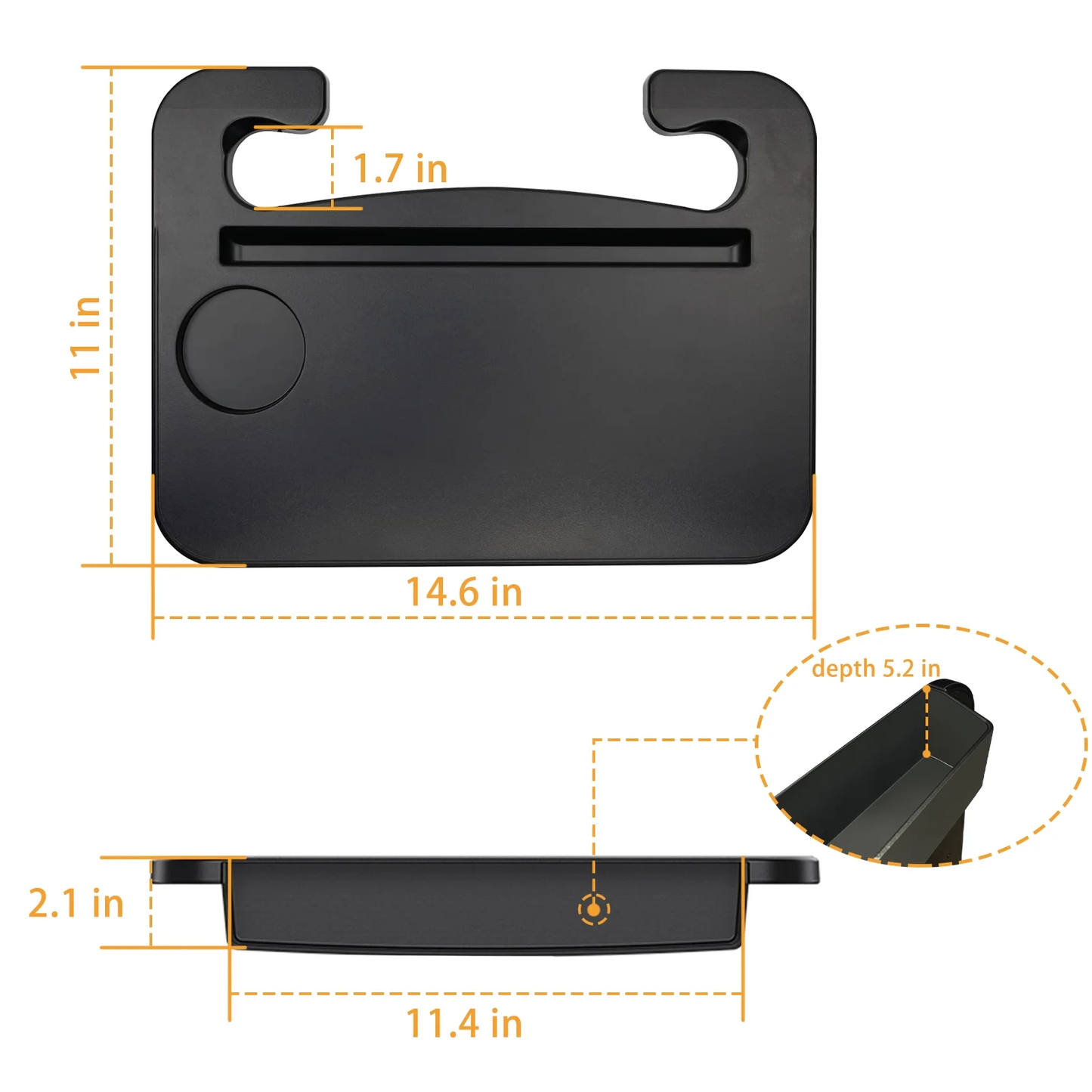 2-in-1 Steering Wheel Desk with Seat Gap Filler