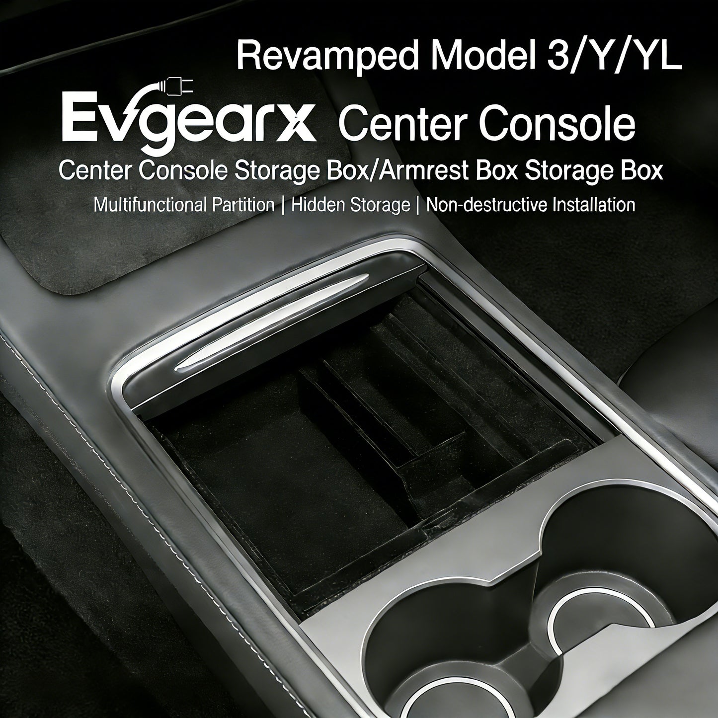 Center Console Storage Tray for Model 3 & Model Y