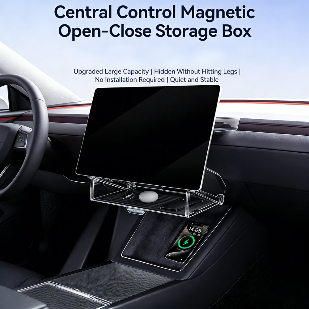 Magnetic Center Console Storage Box for Tesla Model 3 & Model Y