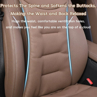 Hot-Selling 🔥Car Seat Cushion Premium Nappa Leather Comfortable Seat Back