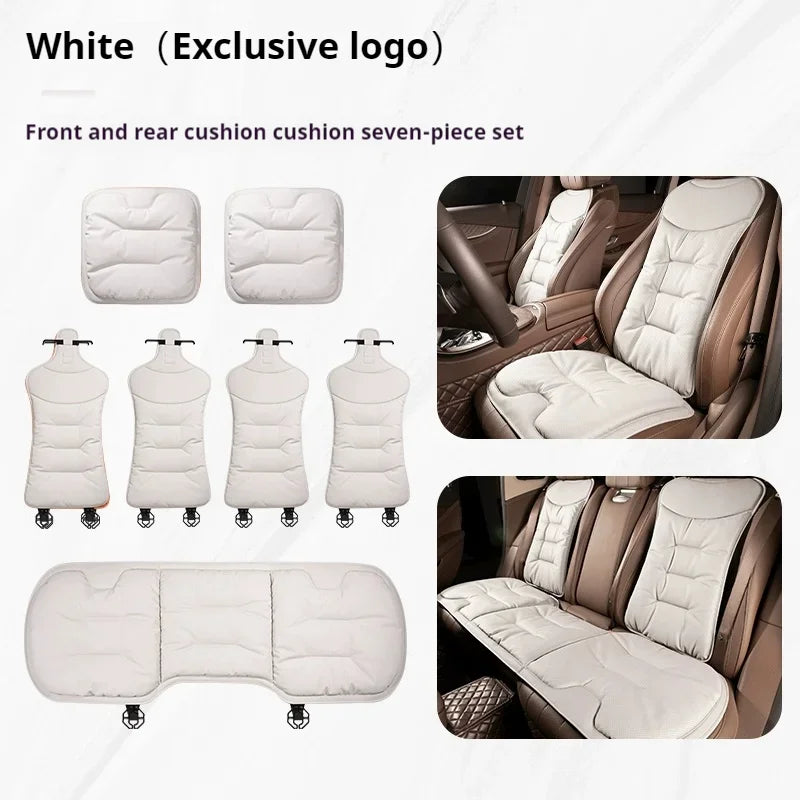 Hot-Selling 🔥Car Seat Cushion Premium Nappa Leather Comfortable Seat Back