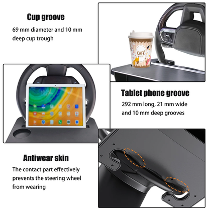 2-in-1 Steering Wheel Desk with Seat Gap Filler