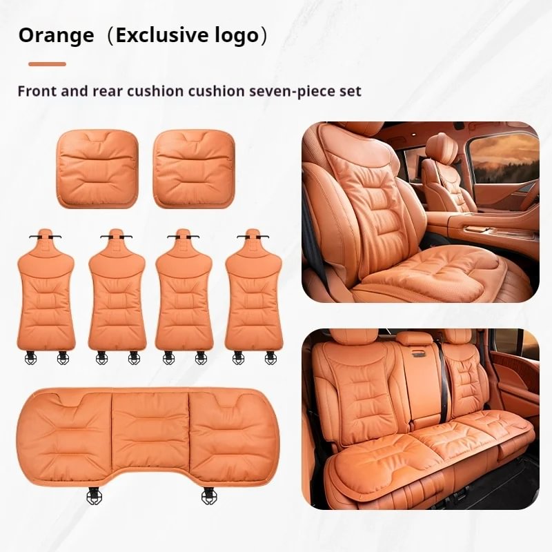 Hot-Selling 🔥Car Seat Cushion Premium Nappa Leather Comfortable Seat Back